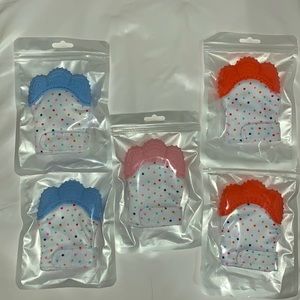 PandaEar Soothing teething mittens,stimulating teether 0-12 months